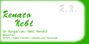 renato nebl business card