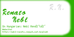 renato nebl business card